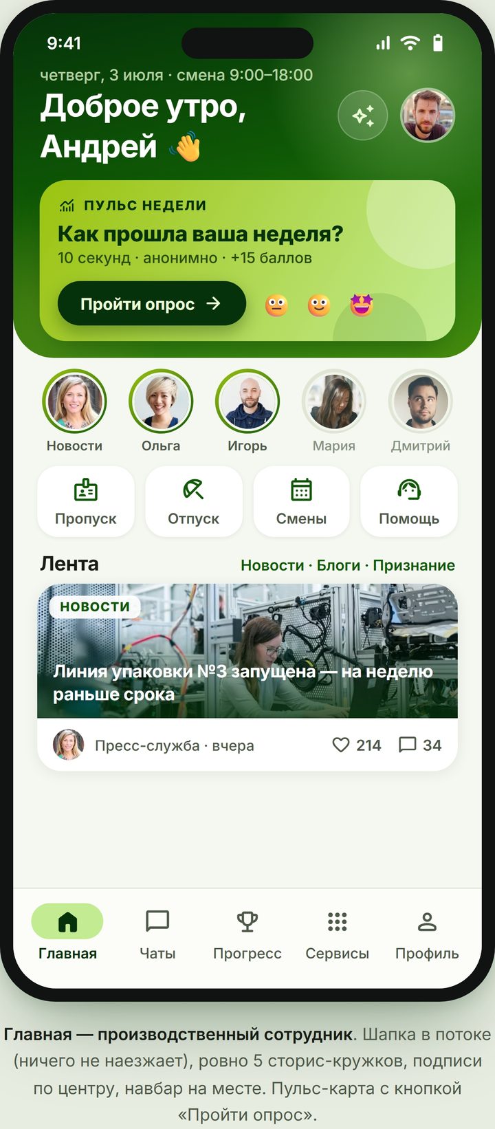 Главная Perch — производственный профиль